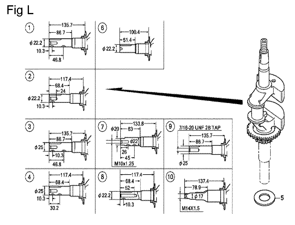 Fig-12 Diagram and Parts List for GCV160LA0 Type SBT Honda Engine