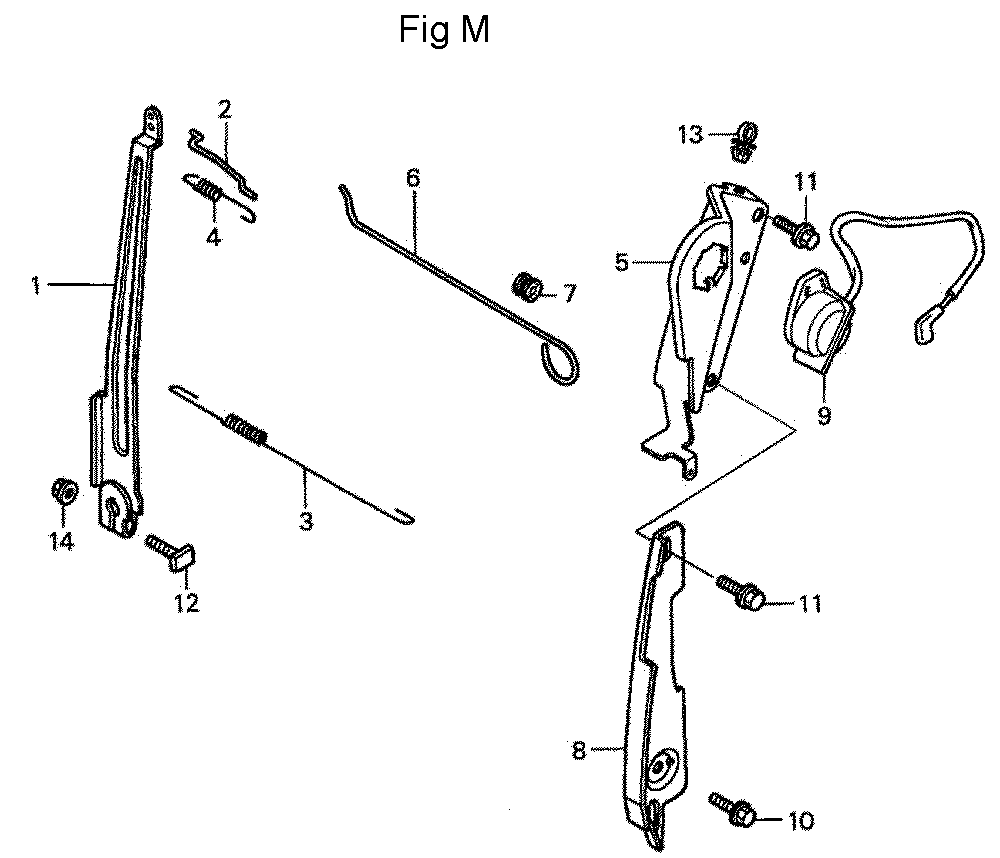 Fig-13 Diagram and Parts List for GC160A Type QEAF Honda Engine