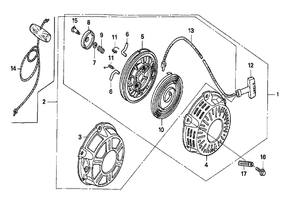 Fig-0 Diagram and Parts List for GX160K1 Type HXE2 Honda Engine