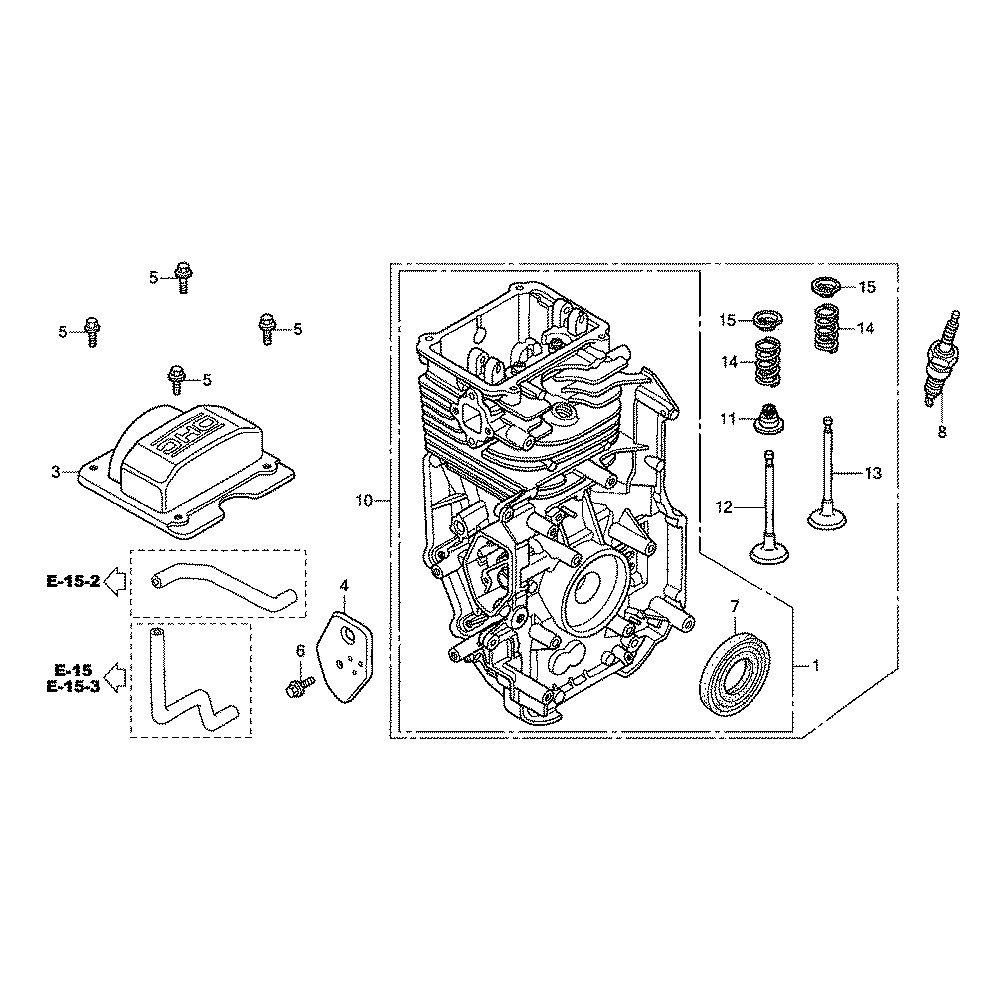 Fig-0 Diagram and Parts List for GC135 Type PXA Honda Engine