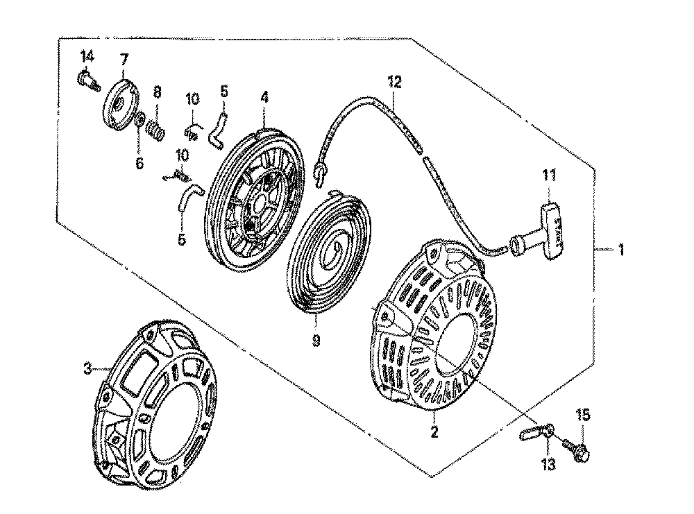 Fig-0 Diagram and Parts List for GX160U1 Type QXE4 Honda Engine