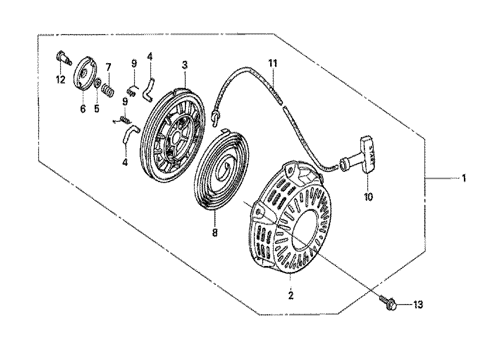 Fig-0 Diagram and Parts List for GX120U1 Type SD4 Honda Engine