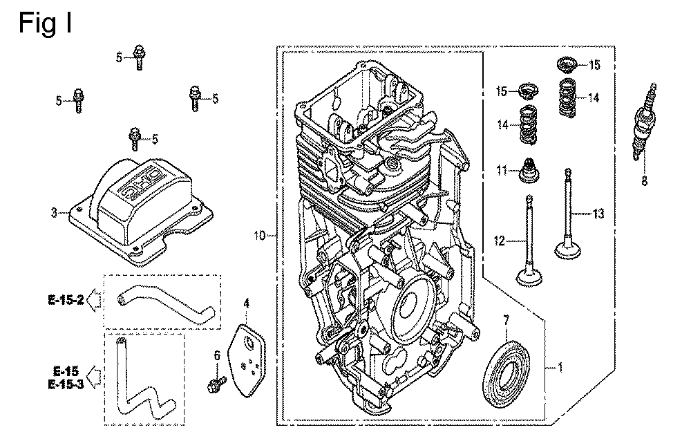 Fig-9 Diagram and Parts List for GC135 Type SHJ Honda Engine