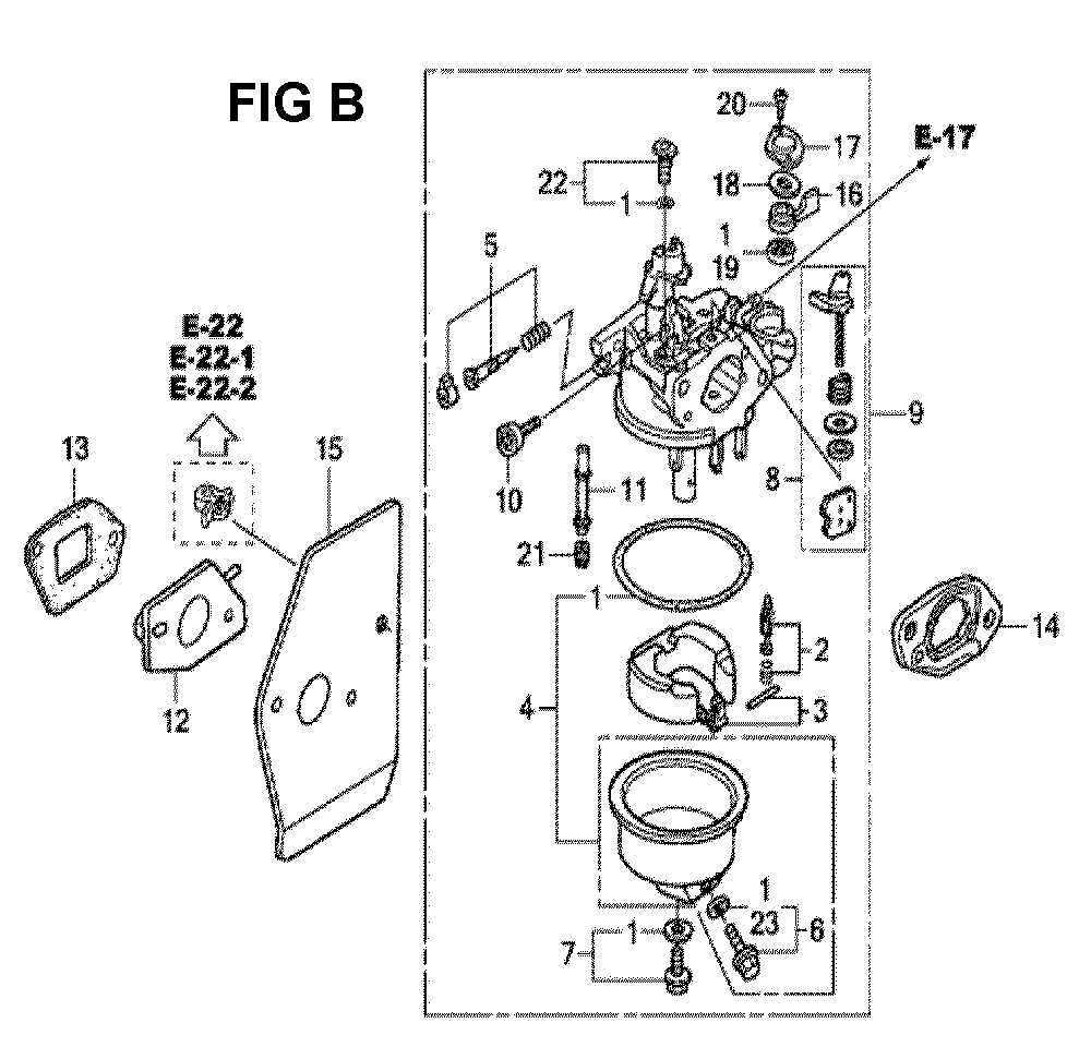 Fig-9 Diagram and Parts List for GXV160UH2 Type A12W Honda Engine