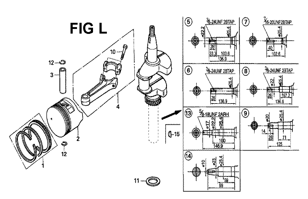 Fig-5 Diagram and Parts List for GXV160H2 Type N4C Honda Engine