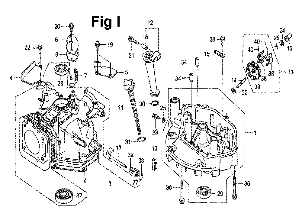 Fig-2 Diagram and Parts List for GXV160UA1 Type N12 Honda Engine