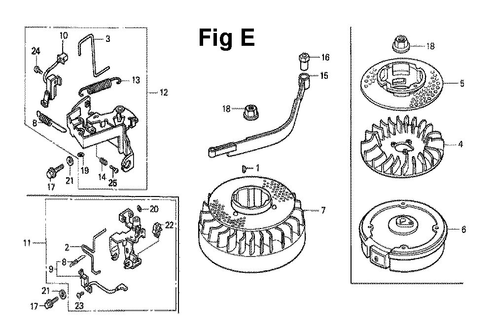 Fig-1 Diagram and Parts List for GXV140 Type N1Y Honda Engine