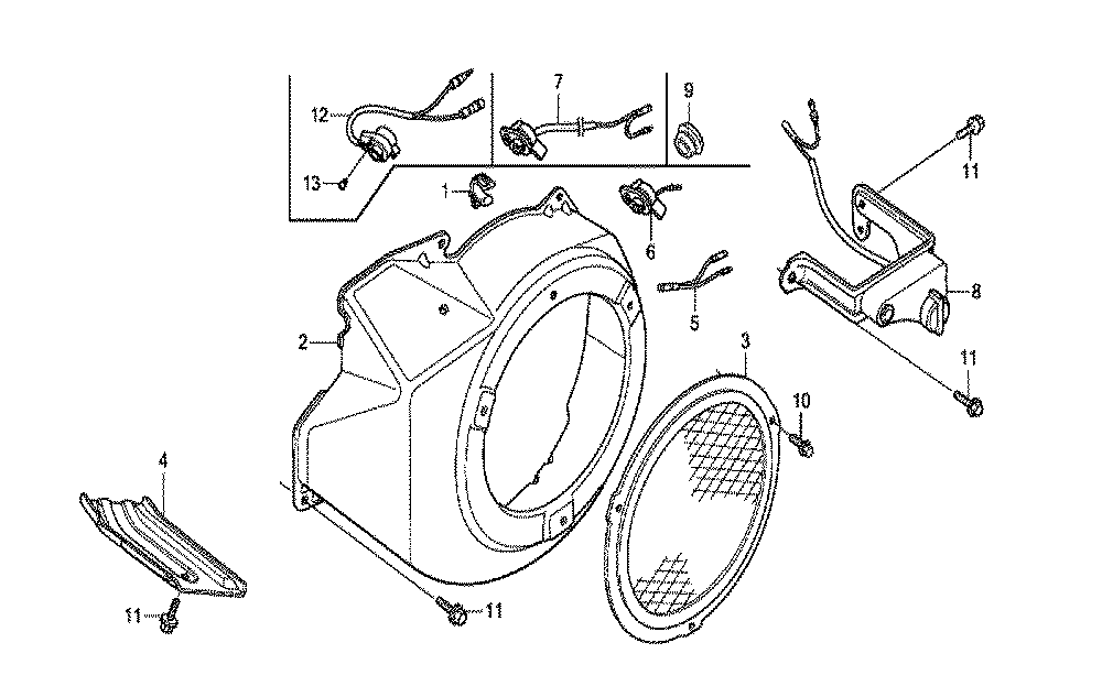 Fig-0 Diagram and Parts List for GX270U Type QKE4 Honda Engine