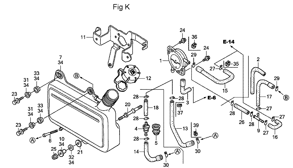 Fig-11 Diagram and Parts List for GC160LA Type QHA Honda Engine