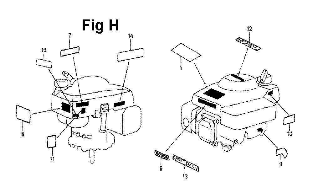 Fig-10 Diagram and Parts List for GXV140 Type A2Y Honda Engine