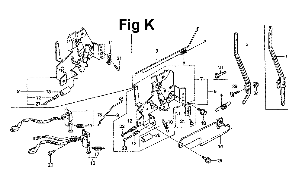 Fig-2 Diagram and Parts List for GXV120 Type A1LA Honda Engine