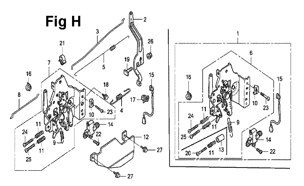 Fig-8 Diagram and Parts List for GXV160UH2 Type SFY Honda Engine