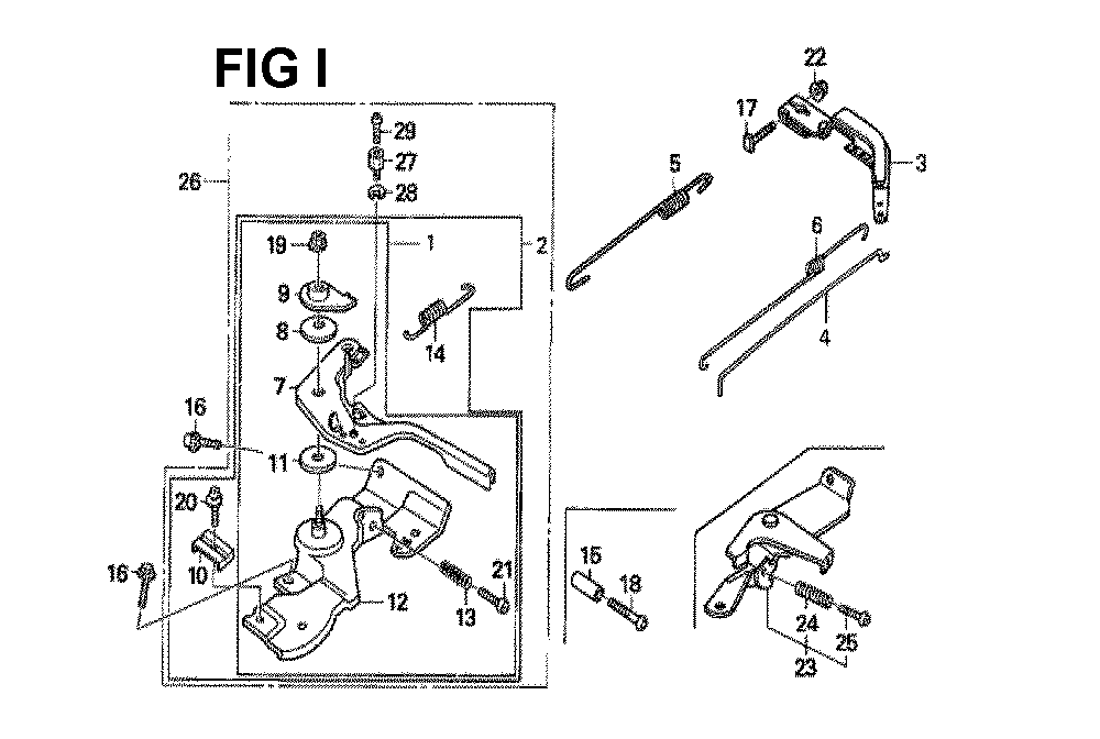 Fig-13 Diagram and Parts List for GX160H1 Type SX3 Honda Engine