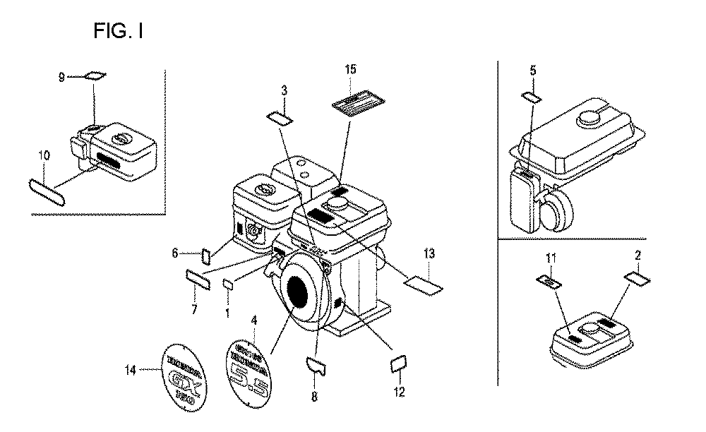 Fig-4 Diagram and Parts List for GX160U1 Type QCL Honda Engine