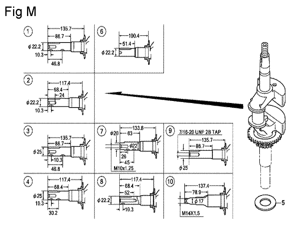 Fig-13 Diagram and Parts List for GCV160A Type R1A Honda Engine