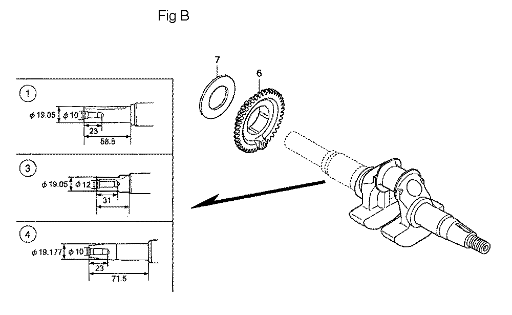 Fig-2 Diagram and Parts List for GC160LA Type QHG Honda Engine