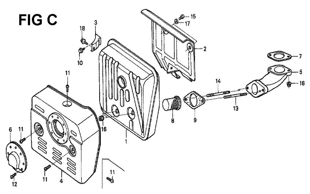 Fig-8 Diagram and Parts List for GXV340K2 Type DCA2 Honda Engine