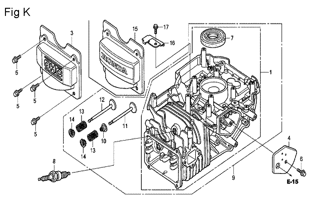 Fig-11 Diagram and Parts List for GCV160LA0 Type N7A1 Honda Engine