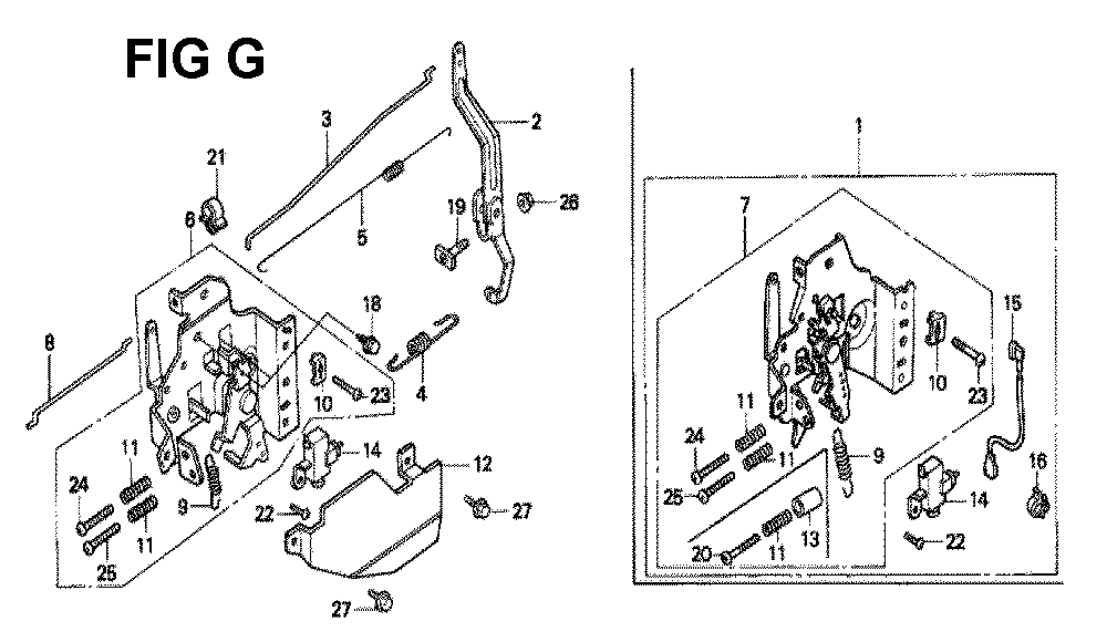 Fig-7 Diagram and Parts List for GXV160K1 Type SFY2 Honda Engine