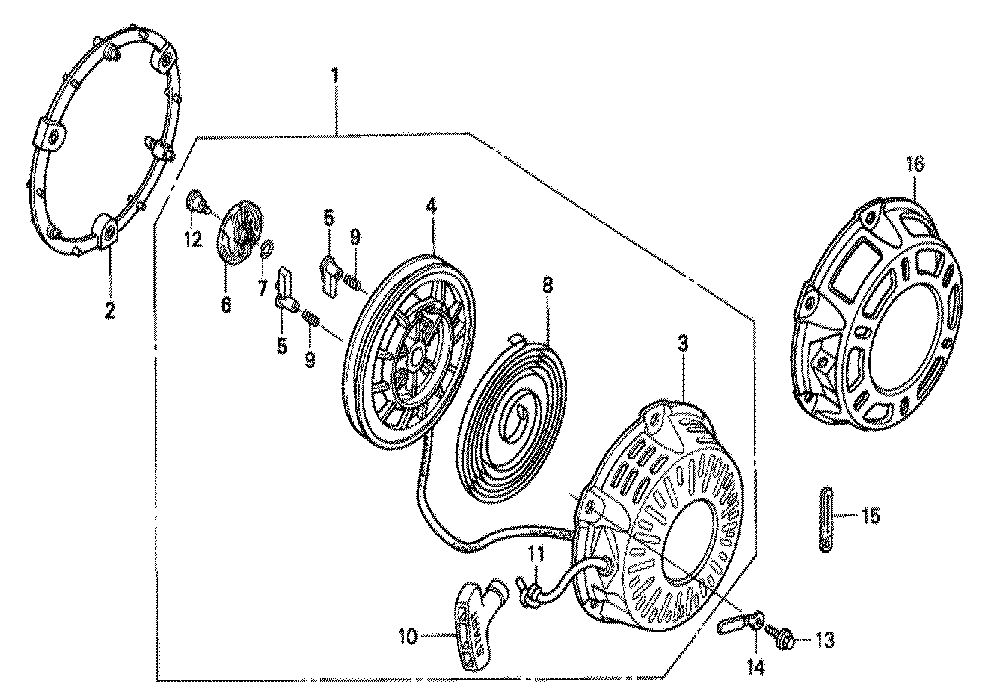 Fig-0 Diagram and Parts List for GX200 Type PX2 Honda Engine