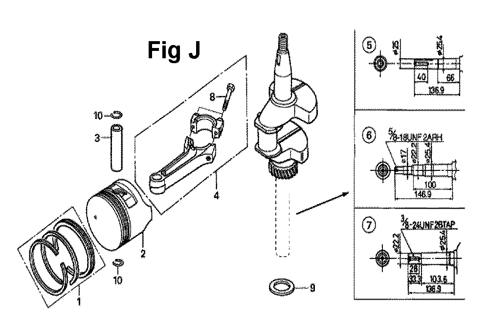 Fig-3 Diagram and Parts List for GXV160UA1 Type A1AS Honda Engine