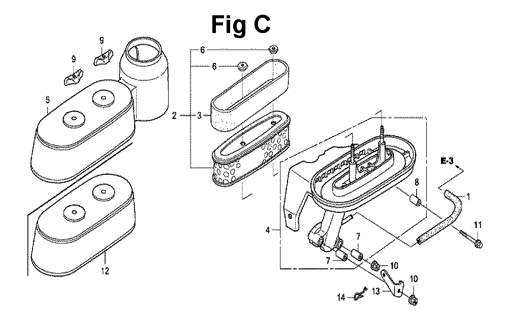 Fig-6 Diagram and Parts List for GXV160UH2 Type T1AH Honda Engine