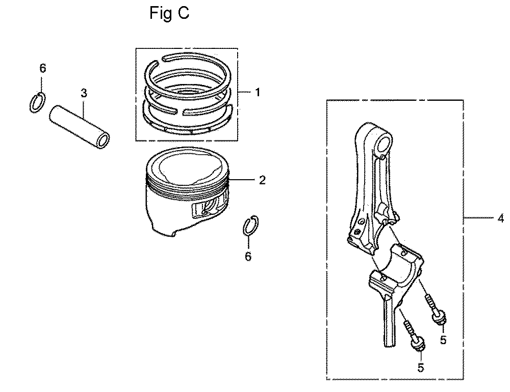 Fig-3 Diagram and Parts List for GC160LA Type QHG Honda Engine