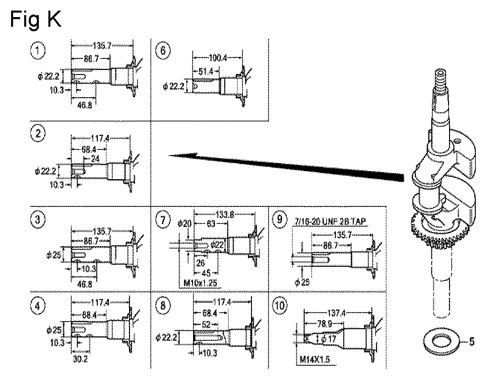 Fig-11 Diagram and Parts List for GCV160 Type N7A1 Honda Engine