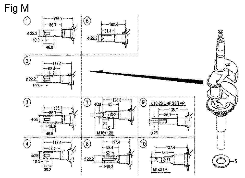 Fig-13 Diagram and Parts List for GCV160LA0 Type E1A2 Honda Engine