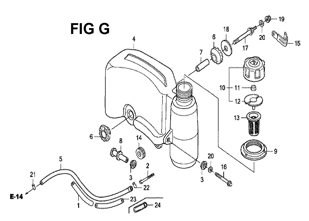Fig-8 Diagram and Parts List for GXV160H2 Type N6 Honda Engine