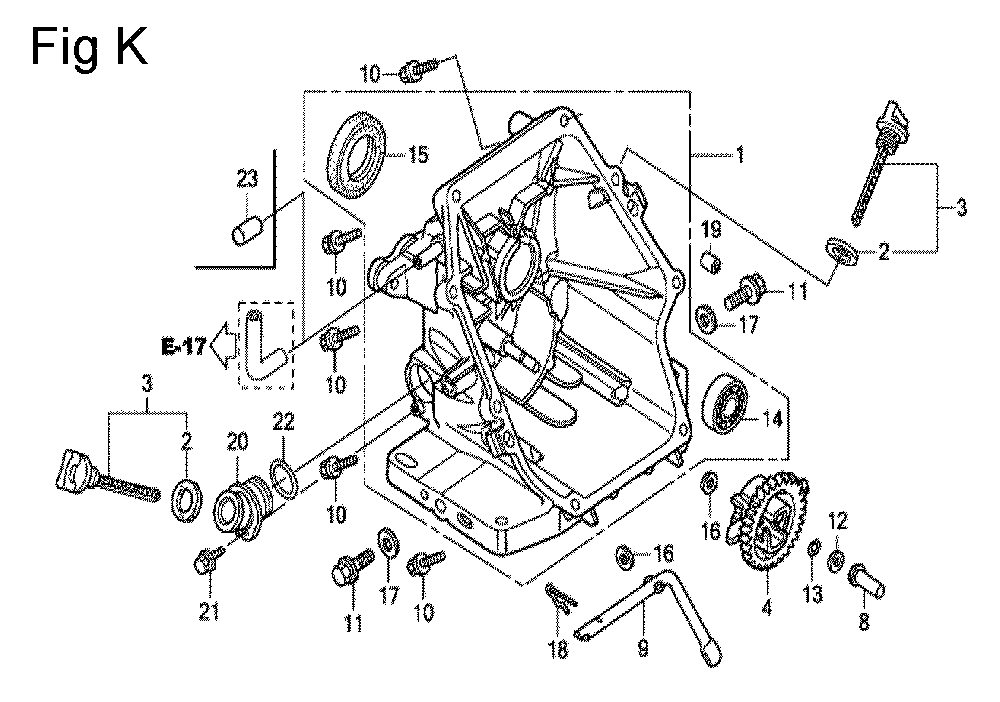 Fig-11 Diagram and Parts List for GC160A Type QHR Honda Engine