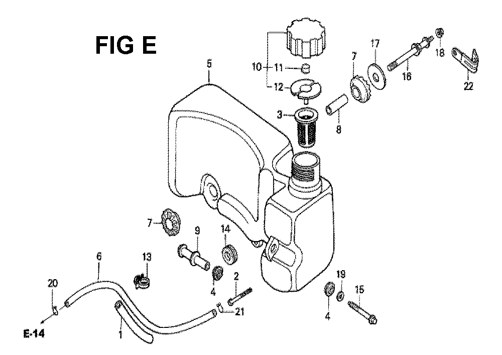 Fig-11 Diagram and Parts List for GXV160 Type N5C Honda Engine