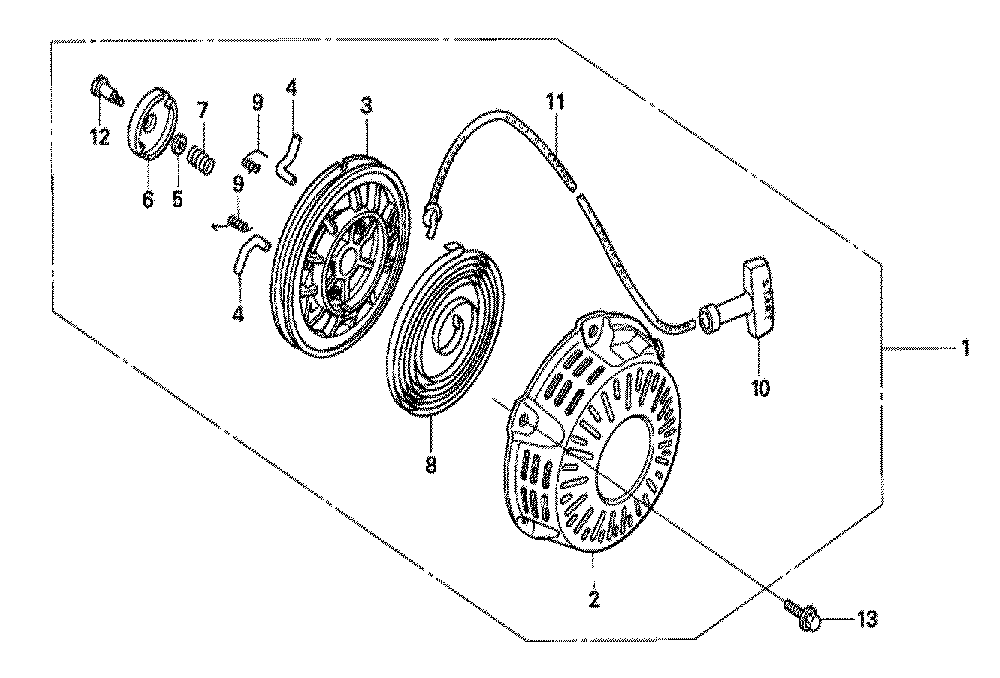 Fig-0 Diagram and Parts List for GX120U1 Type TX26 Honda Engine