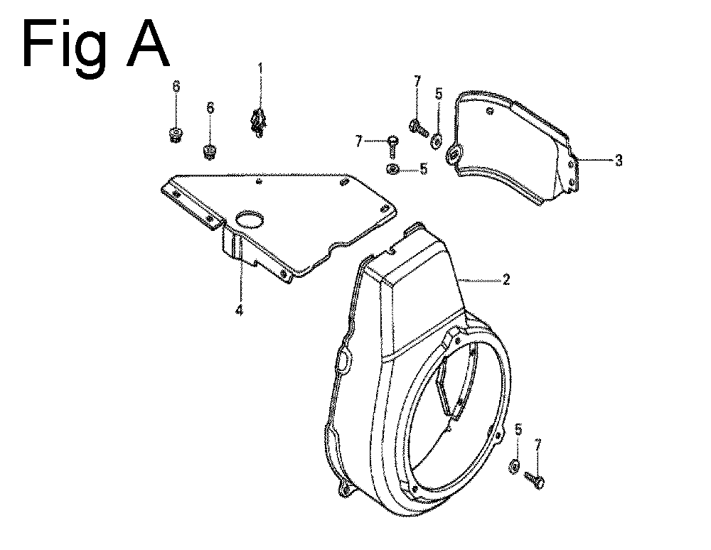 Fig-1 Diagram and Parts List for G100 Type MR Honda Engine