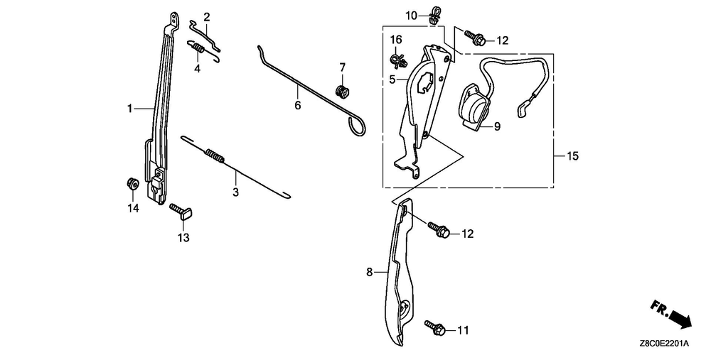 Control (2) Diagram and Parts List for GC190LAX (Type QHGF)(GCAAA-3723287-9999999) Honda Engine
