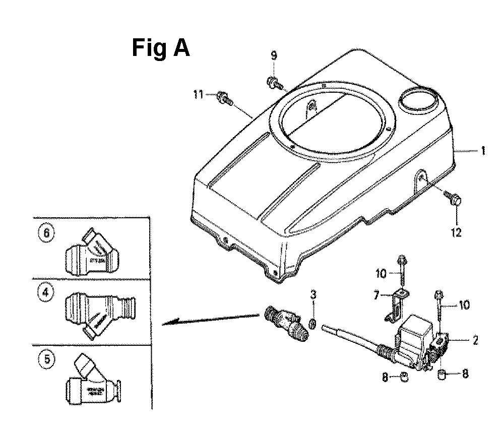 Fig-8 Diagram and Parts List for GXV120 Type PFCA Honda Engine