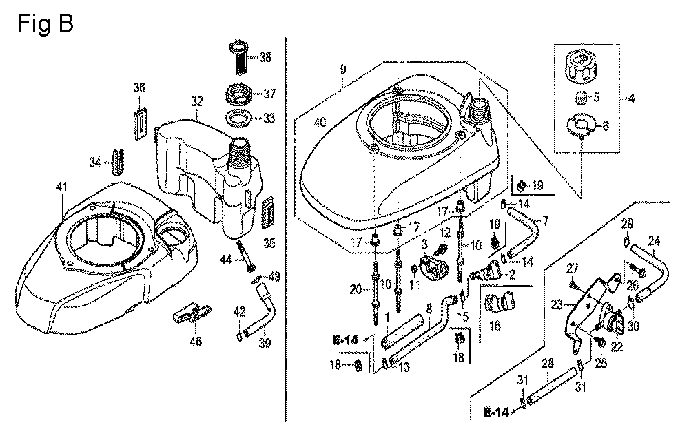 Fig-2 Diagram and Parts List for GCV190A Type S3A Honda Engine