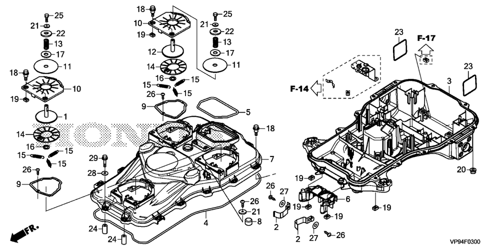 Frame Diagram and Parts List for HRM3000K1 (Type  A)(MBFF-1000001 - 9999999) Honda Lawn Mower