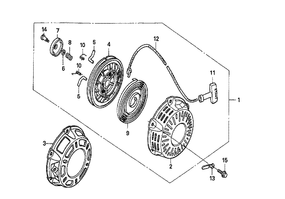 Fig-0 Diagram and Parts List for GX160U1 Type QXE6 Honda Engine