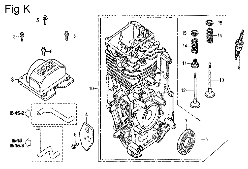 Fig-11 Diagram and Parts List for GC160A Type VXR Honda Engine