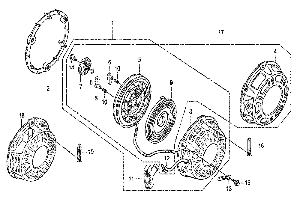 Fig-0 Diagram and Parts List for GX200 TX-Seri-1900001 Honda Engine