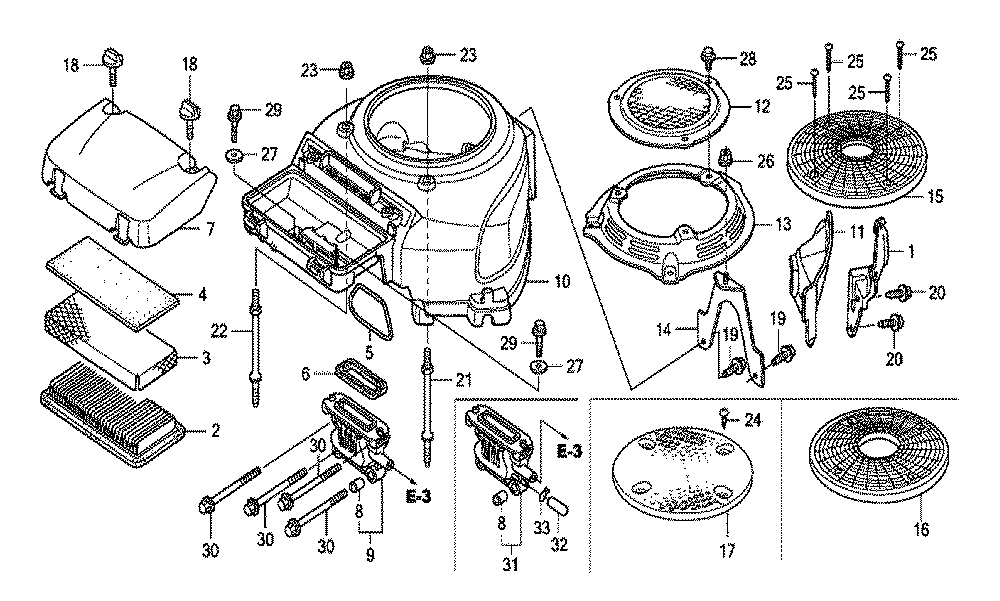 Fig-0 Diagram and Parts List for GXV530R Type JXA3 Honda Engine
