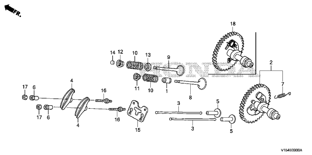 Camshaft Diagram and Parts List for HSM1336IK2 (Type  ATDR)(SBCJ-5500001 - 5509999) Honda Snow Blower