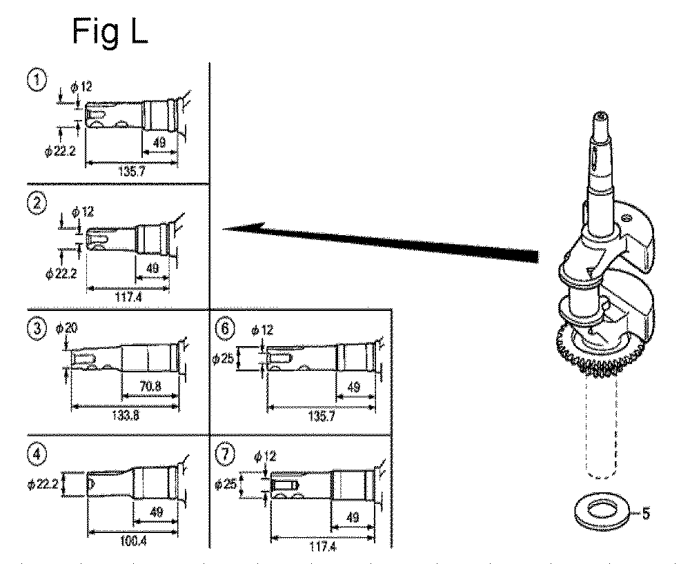 Fig-12 Diagram and Parts List for GSV190A Type N2U Honda Engine