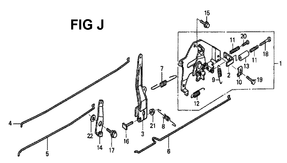 Fig-11 Diagram and Parts List for GXV340K2 Type DCA1 Honda Engine