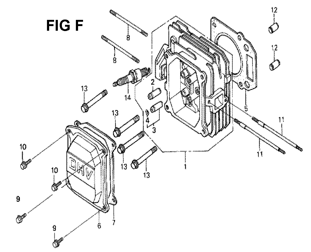 Fig-10 Diagram and Parts List for GXV160K1 Type SFL Honda Engine