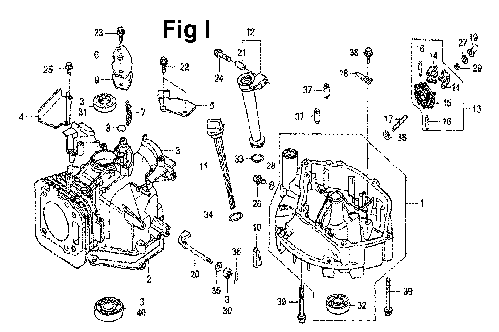 Fig-10 Diagram and Parts List for GXV160A1 Type A1AS Honda Engine