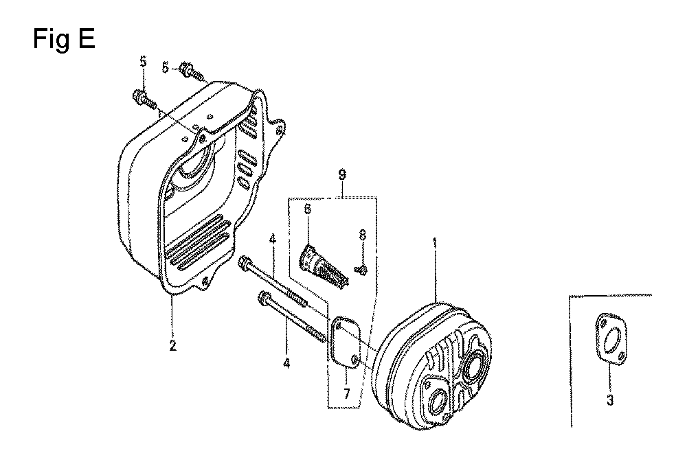Fig-5 Diagram and Parts List for GCV190A Type A1AE Honda Engine