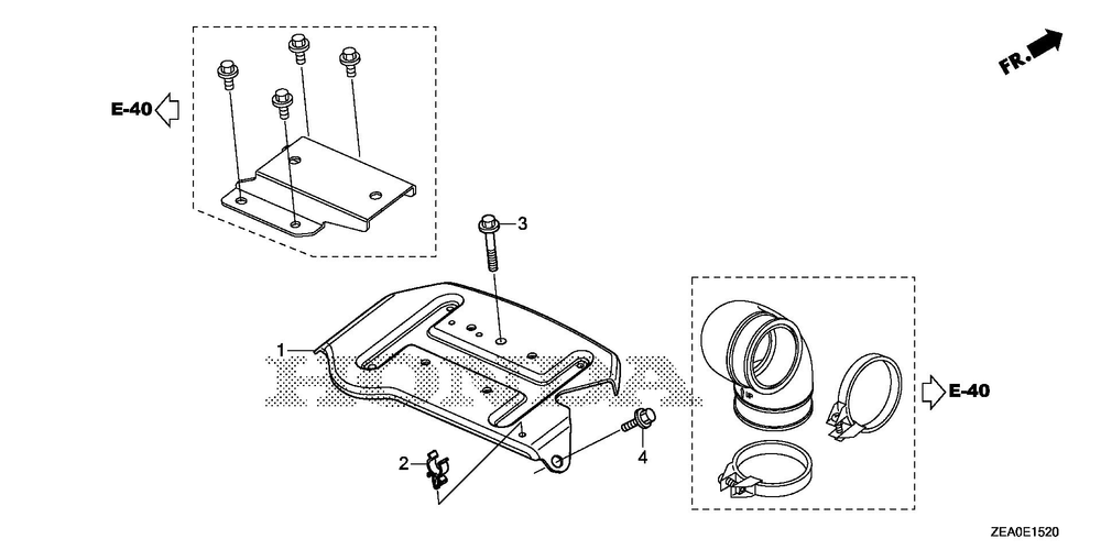 Air Cleaner Stay Diagram and Parts List for GX700IRHX (Type TXF2)(GCAUH-1000001-9999999) Honda Engine