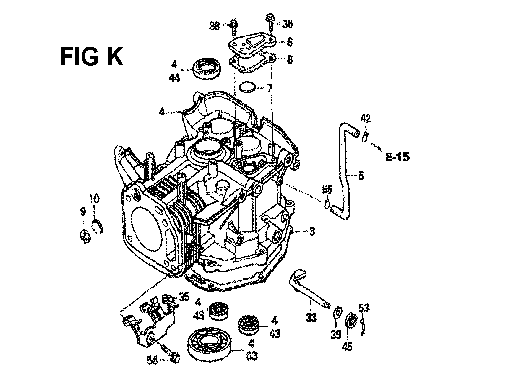 Fig-11 Diagram and Parts List for GXV340 Type DNE2 Honda Engine